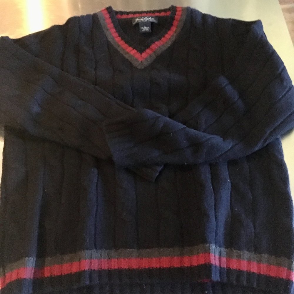 Brooks Brothers Italian Lambswool Tennis Sweater